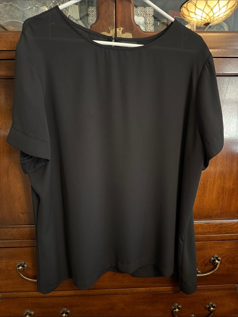 Worthington Black Short-Sleeve  blouse